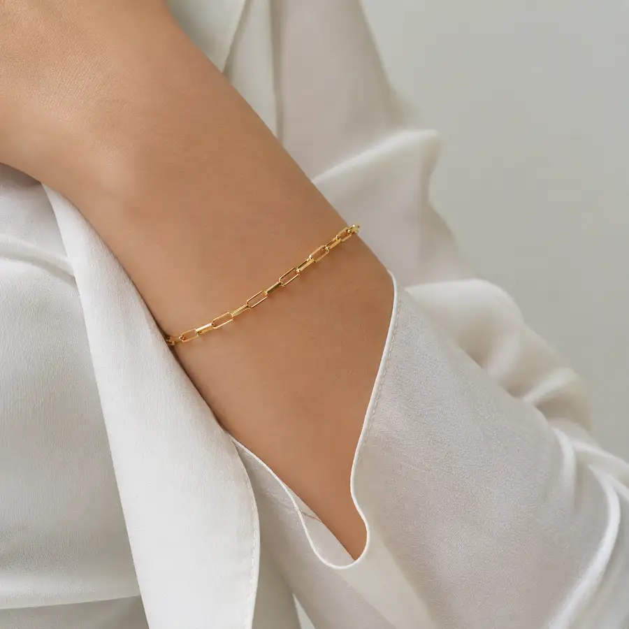 Pulseira de Ouro 18k Cartier Ovalada de 4,0mm - Imagem 3