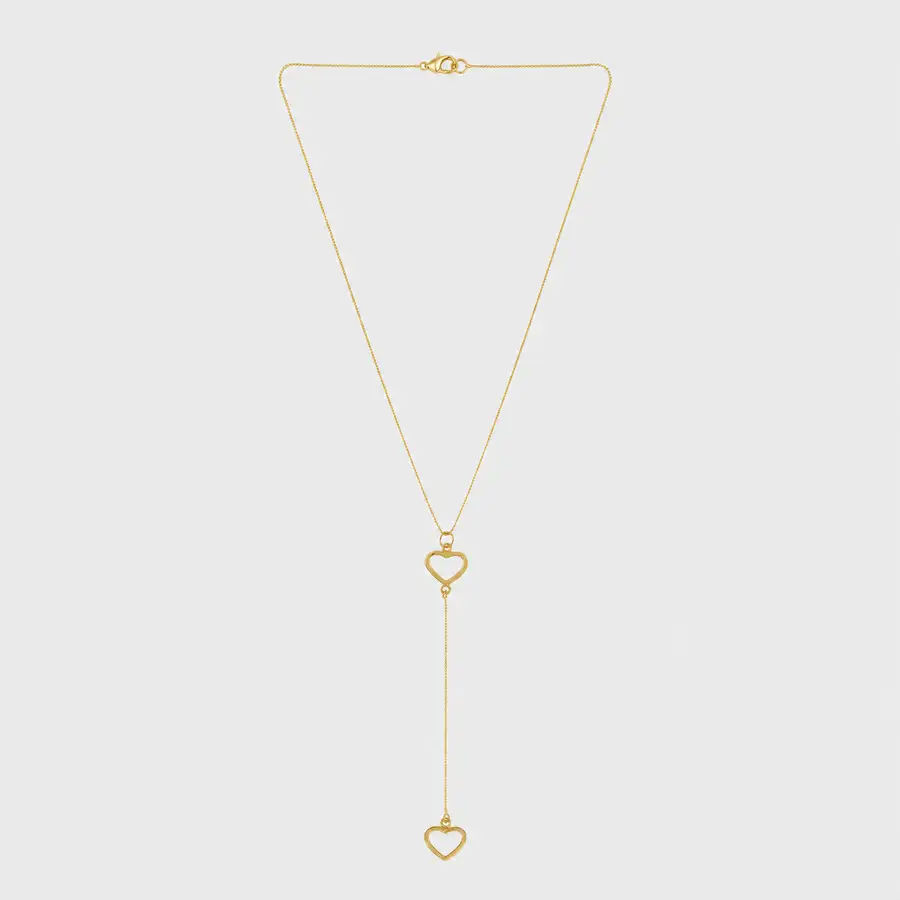 Corrente de Ouro 18k Veneziana com Pingente de Coração Vazado - Imagem 6