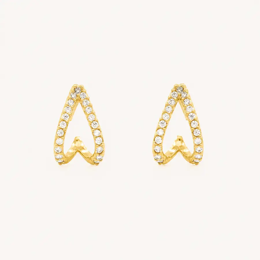 Brinco de Ouro 18k Pop com Zircônias - Imagem 3