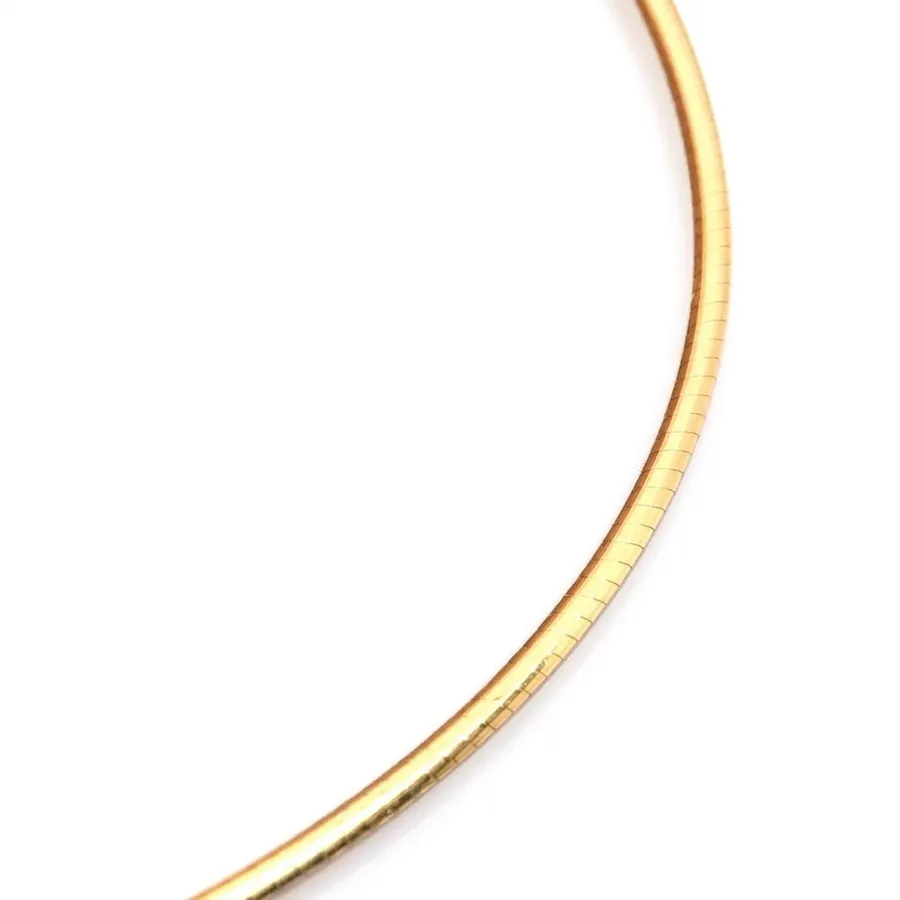 Gargantilha de Ouro 18k Ômega Bicolor de 2,6mm Com 45cm - Imagem 6
