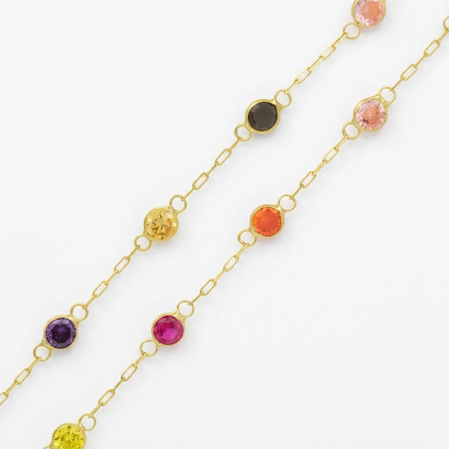 Conjunto de Ouro 18k com Zircônias Coloridas - Imagem 5