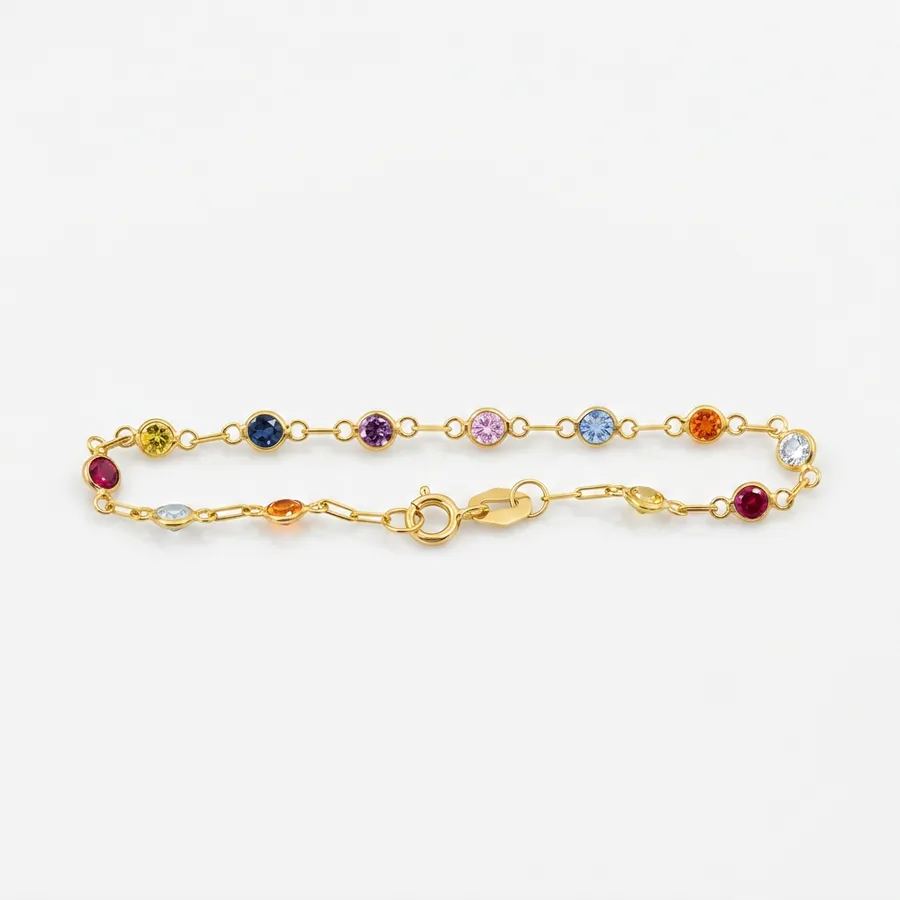 Conjunto de Ouro 18k com Zircônias Coloridas - Imagem 7