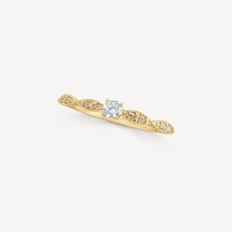 Anel Solitário de Ouro 18k Cinderela com Zircônias - Imagem 4