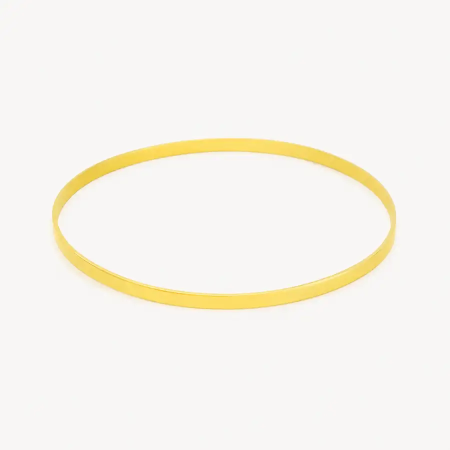 Bracelete de Ouro 18k Laminado de 2,6mm Com 6,5cm