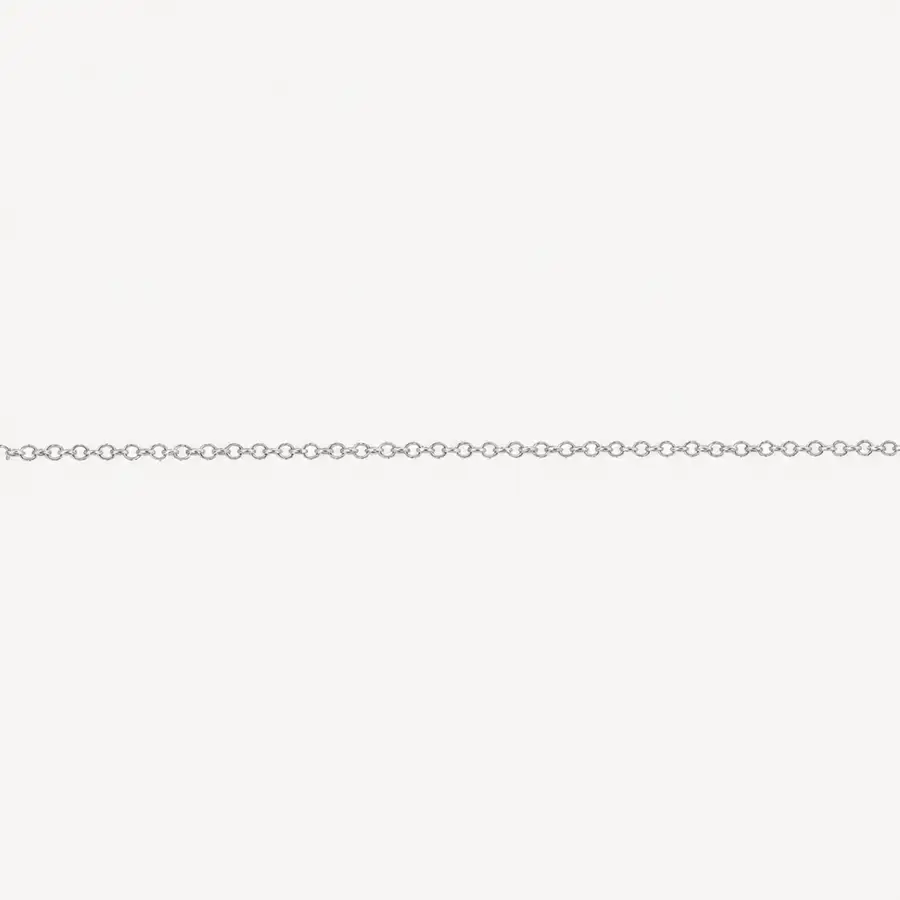 Corrente de Ouro Branco 18k Elo Português de 1mm Com 40cm - Imagem 3