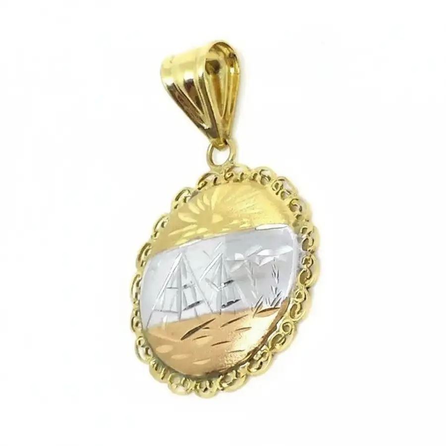 Pingente de Ouro 18k Escravas Tricolor de 25mm - Imagem 2