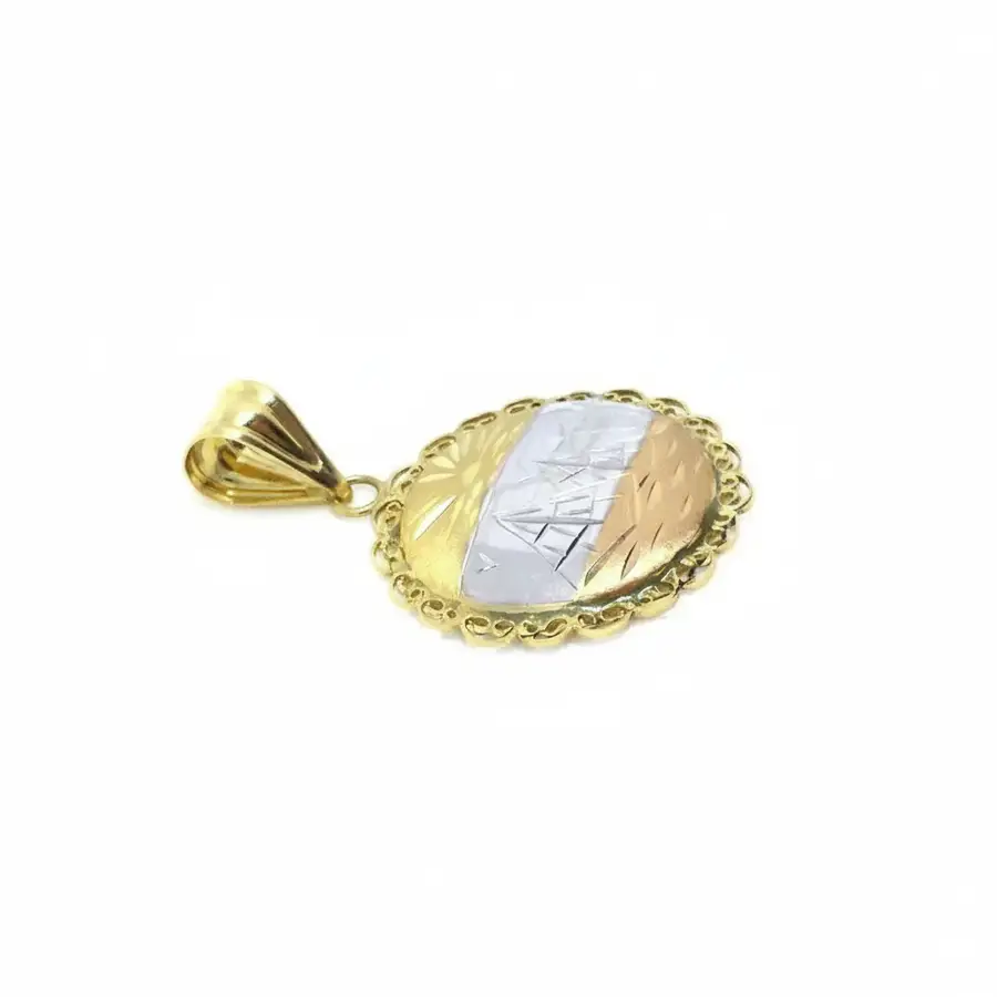 Pingente de Ouro 18k Escravas Tricolor de 25mm - Imagem 3