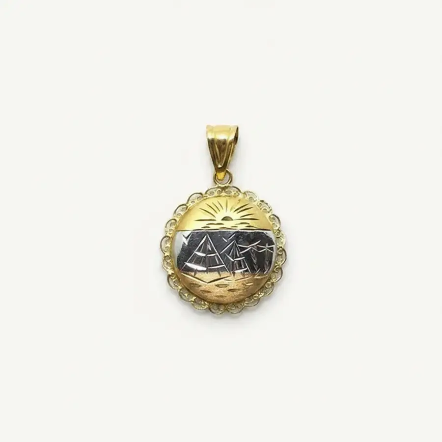 Pingente de Ouro 18k Escravas Tricolor de 25mm - Imagem 4