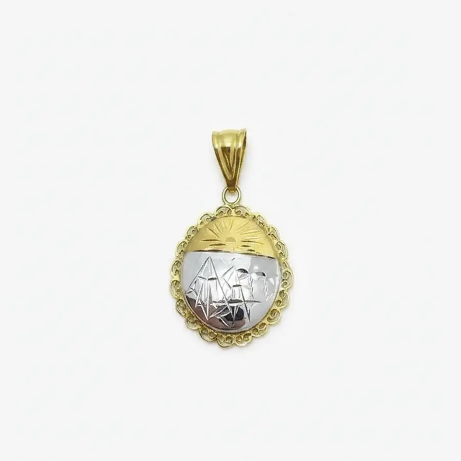 Pingente de Ouro 18k Escravas Tricolor de 25mm - Imagem 5